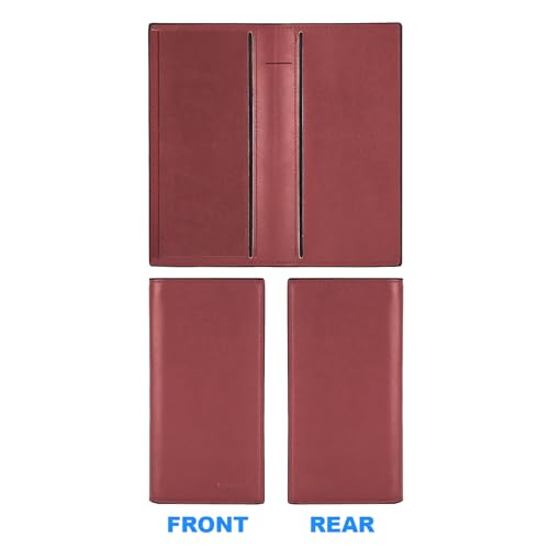 Image of CASMONAL Checkbook Cover for Women & Men, PU Leather Wallet RFID Blocking