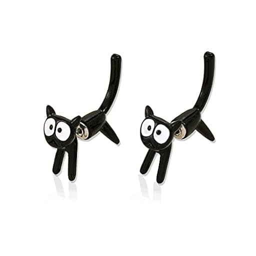 PLABBDPL Pendientes de tuerca de gato para mujer, 2 pendientes de gato, pendientes hipoalergénicos de acero inoxidable para niñas, pendientes de animales para niñas, pendientes de tuerca para mujeres | Ya disponible en tu tienda friki favorita! En mundofriki.es!