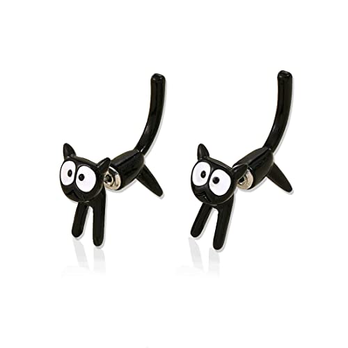 PLABBDPL Pendientes de tuerca de gato para mujer, 2 pendientes