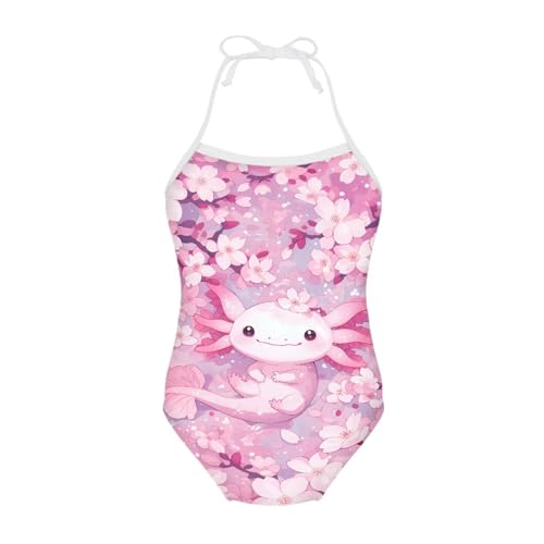 Image of Girls One Piece Swimsuit Summer Quick Dry Beach Sport Bathing Suit Halter Strap 1-10 Little Kids Toddler Swimwear