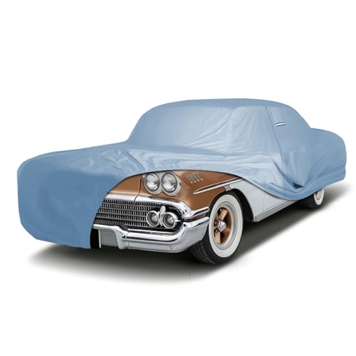Image of iCarCover Premium Car Cover for 1958 Chevy Del Ray Heavy Duty Waterproof All Weather Automobiles Custom Fit Indoor Outdoor UV Snow Protection Covers with Straps and Bag