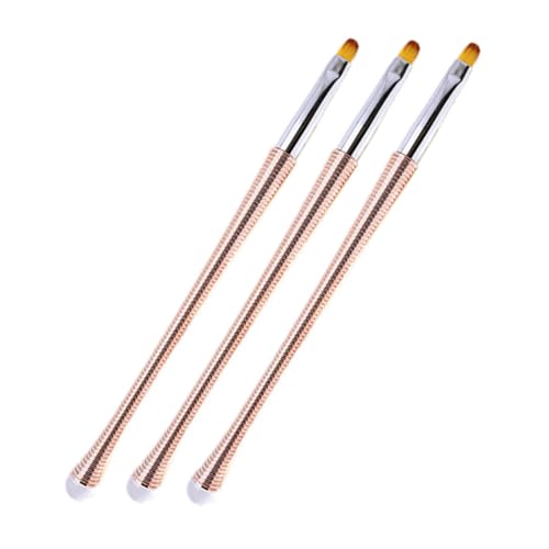 VALICLUD 3 Stück Nagelkunst Pinselset Roségold