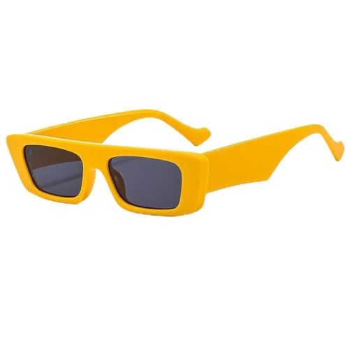 Lunettes de soleil rectangulaires femme monture flat top géométrique