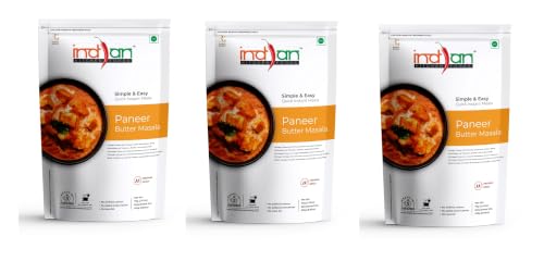 Image of Indian Kitchen Foods Instant Paneer Butter Masala - Freeze Dried, Ready-to-Eat Indian Vegetarian Meal - Pack of 3