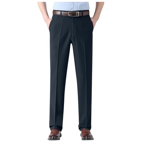 Men's Classic Fit Golf Pants, Stretch Work Dress Pants Lightweight Casual with Pockets, Parachute Mens Baggy Trousers