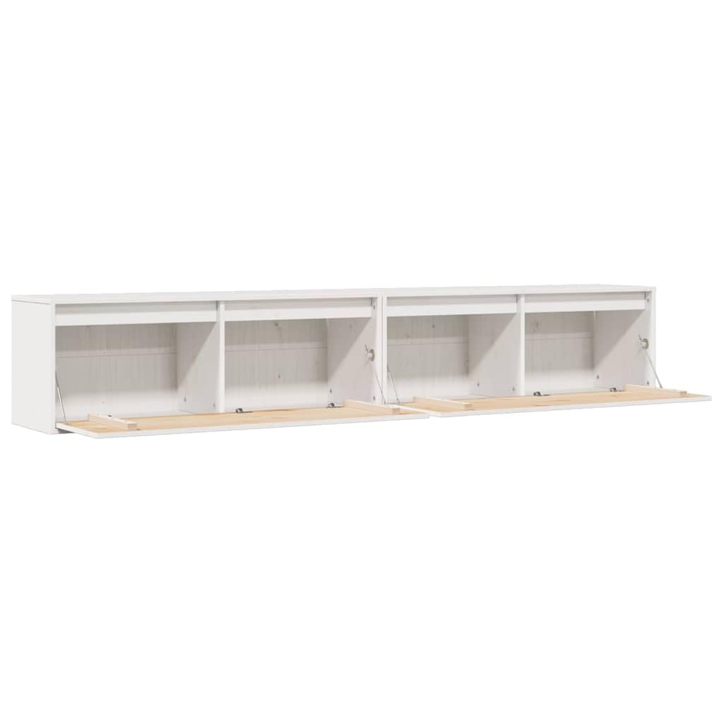 Solid Pine Wall Cabinet - 100x35 Cm, Floating Shelf Unit For Living Room, TV Cabinet, Wall Mounted Storage