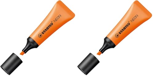 STABILO Marcador fluorescente NEON color naranja (Paquete de 2)