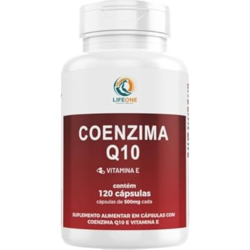 Life One Coenzima Q10 100mg, Vitamina E, 120 Cápsulas