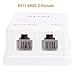Uvital in-Line DSL Filter Splitter, ADSL Splitter Filter, DSL Filter for Landline Phone, RJ11 6P2C Male to 2 Female Telephone DSL Modem, White (2PC)
