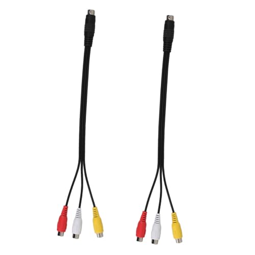 CIYODO 4-pin S-Video to 3- Video Adapter Cables Stable for Computer Adapter Cable Needs
