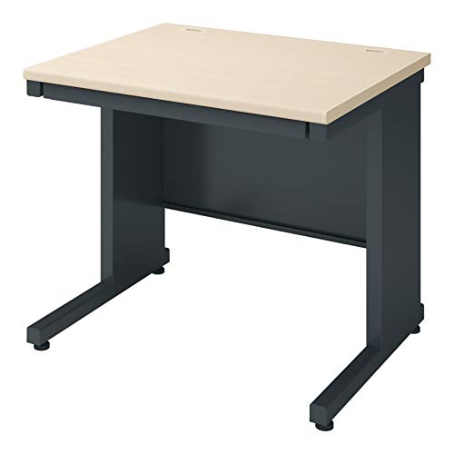 【メーカー配送・設置・組立】コクヨ インベント オフィスデスク 平机 ホワイトナチュラル×ブラック 事務机 ワークデスク 幅80×奥行70cm TKG-B87E6AM10