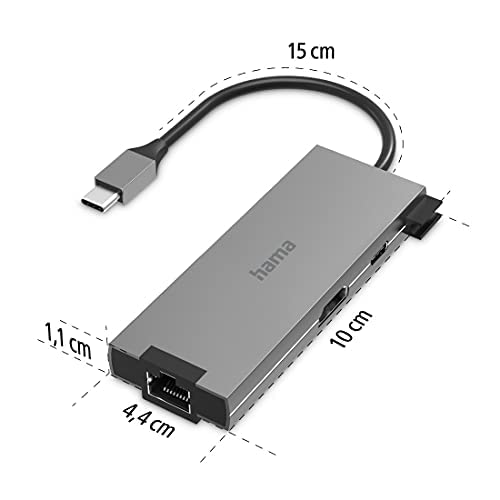Hub Usb Hama Type C Hdmi Lan - 5
