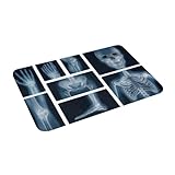 Bathroom Rugs 16 x 24 Inch, Human Bones X Ray Bath Rug Mat, Non Slip Shower Carpet Mat for Bedroom Floor