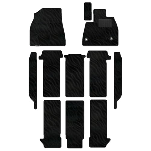 Hotfield トヨタ 互換品 新型対応 ノア ヴォクシー 90系 2025年9月〜対応 フロアマット+ステップマット 形状05 7人乗/ハイブリッド/コンソールボックス:有/インパネ一体(HV車) WAVEブラック