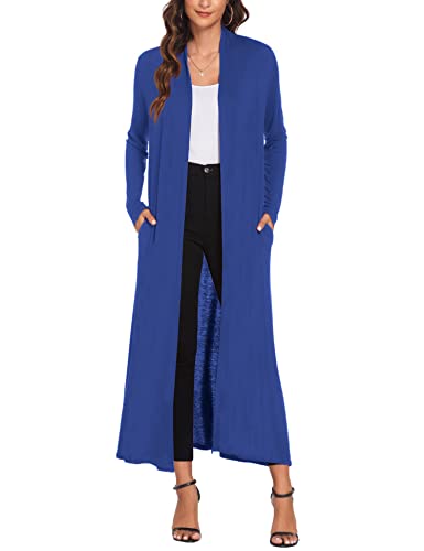 Image of Bluetime Women Floor Length Open Front Cardigan