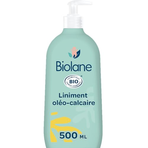 BIOLANE - Liniment Bio oléo-calcaire Bébé - Nettoyant sans rinçage – 99% Origine naturelle – Peaux Sensibles - Nettoie et protège le siège du bébé...