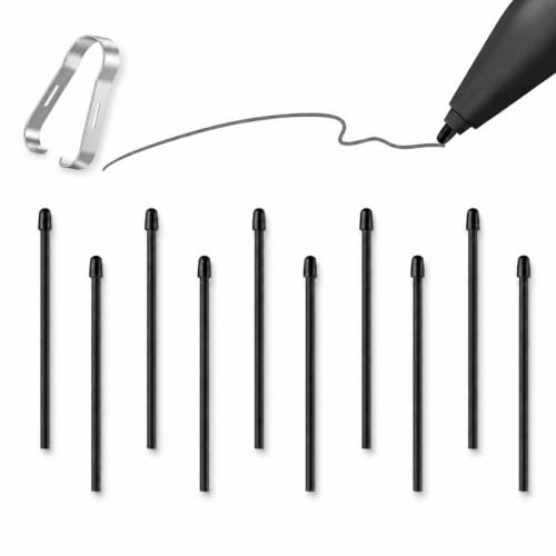10 PCS Pen Tips for Remarkable 2 Replacement Pom Round Pen Nib Compatible with Remarkable 2/1 Kindle Scribe Marker/Marker Plus & EMR Stylus Smooth & Durable Pen Tip 4096 Levels with Removal Tool