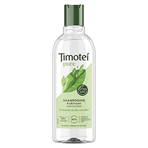 Timotei Champú purificante para mujer, té verde, orgánico, frasco de 300 ml