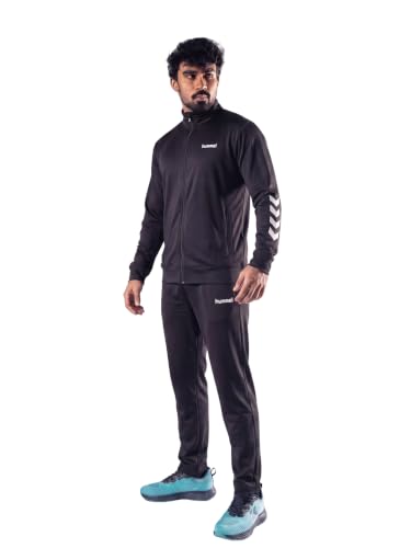 Image of hummel Promo Men's All weather Regular Fit Track Suit with Zipper and Pockets Comfortable Breathable Stretchable Soft Fabric For Everyday Use Ideal for Gym Training or Running Loungwear