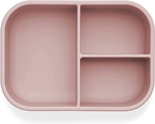 Ali+Oli Leak Proof Bento Box (Rose) Food-Grade Silicone Bento Box, Bpa, Phthalate, Lead, & Pvc Free - Bento Lunch Box For Kids And Adults - Leak Resistant Sets With Lids Container #TOP6