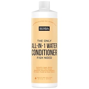 Aquarium Water Conditioner – All-in-1 Fish Tank Dechlorinator – Removes Ammonia, Nitrite, Chlorine & Chloramine, Detoxifies Heavy Metals – Freshwater & Saltwater – Treats 960 Gallons (16 fl oz)