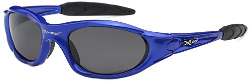 X-Loop 3182 Sunglasses Blue Frame Smoke-Blue Lens