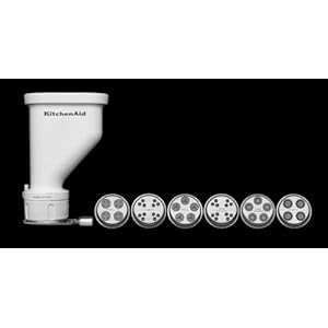 KitchenAid KSMPEXTA Gourmet Pasta Press Attachment with 6 Interchangeable Pasta Plates, White KitchenAid KSMPEXTA Gourmet Pasta Press Attachment with 6 Interchangeable Pasta Plates White