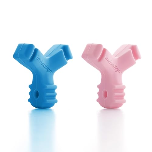 Invisalign Munchies EPS Aligner and Retainer Tray Seaters Blue and Pink Aligner Chewies (Pack of 2)