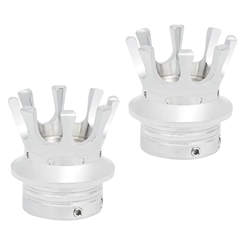 Capuchons d'écrou d'essieu avant moto couronne chrome Road King Electra 2002-2020