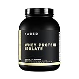 Kaged Whey Protein Isolate Powder | Vanilla | 100% Pure Low Lactose Whey | Post Workout Recovery Drink | Supports Muscle-Building | 25g per Serving | 44 Servings