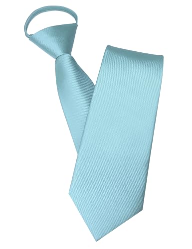 JEMYGINS 3.15 Light Blue Pre-tied Tie Adjustable Necktie for Business and Wedding(26)