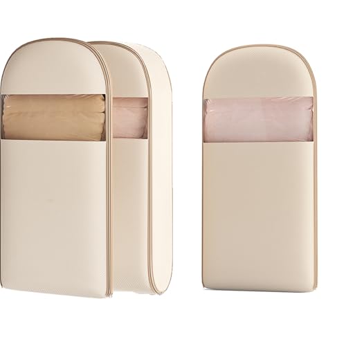 2025 Space Saving Hanging Garment Bag with Self Compression Zipper - Garment Bags for Hanging Clothes, Dustproof, Wrinkle-Free Storage Solution, Great for Closet, Wardrobe & Travel (White, XL)