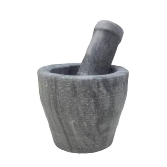 QUQUQ Mortar and Pestle Set Bluestone Garlic Pounder Manual Stone Mortar Garlic Mortar Grinder Pestle Set Seasoning Spice Tools