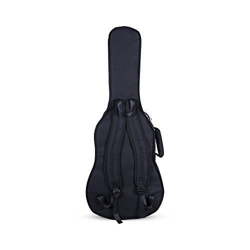 Image of Crossrock CRSG106CHSG 1 /2 inch Classical Guitar Bag with 10mm Padded Backpack Straps, Black /Silk Grey