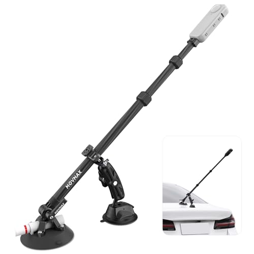 Support de voiture à ventouse Movmax et perche télescopique en carbone pour Insta360 x5 x4