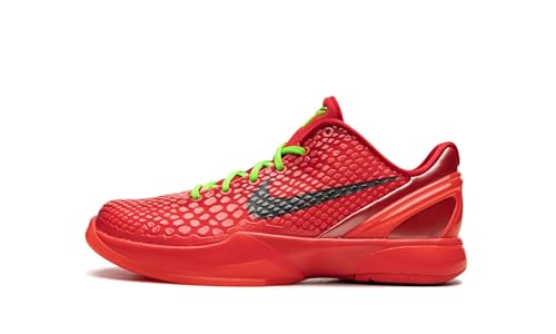 Nike Kobe 6 Reverse Grinch Grade School Size 5Y Bright Crimson/Black-Electric Green (FV9676-600)