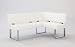 Milan Lillian Faux Leather Nook, White