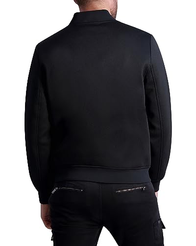KARL LAGERFELD Men's Textured Bomber Jacket3