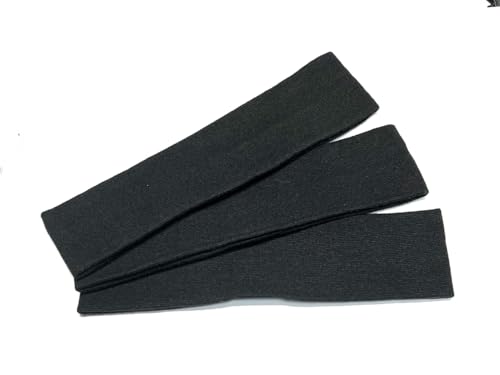 ターバン 日本製 コットン 生地 5ｃｍ セット販売 ヘアバンド (ブラック3)