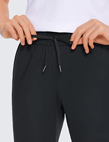Crz Yoga Womens High Waisted 4-Way Stretch Golf Capris 25 Inch Short - Work Pants Athletic Lounge Workout Ankle Pants Black Medium thumb #5