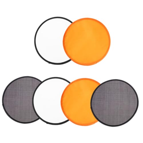 VALICLUD 6 Ventiladores Plegables de Mano Circulares para Fiestas y Bodas Abanicos de Paleta de Baile en y Borde Set de 6 Unidades Compactas y Ligeras