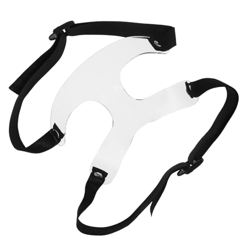 BCOATH Adjustable Clear Sports Mask Nose Guard for Broken Nose Protection for Basketball Soccer and Other Athletic Activities Unisex Half Face Mask for Sports Training