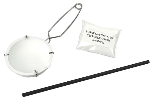 Large Ceramic Crucible Tong Flux Rod Set Scrap Gold Silver Copper Melting Kit