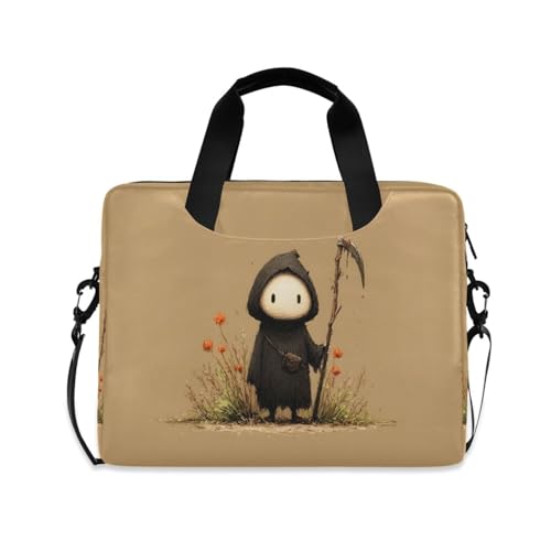 Bolso para portátil con estampado Cute Reaper y múltiples bolsillos miniatura 1