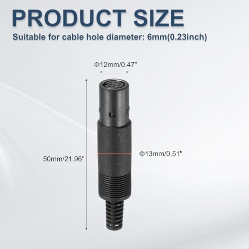 MECCANIXITY 4 Piezas S-Video Socket Hembra 8 Pines miniatura 2