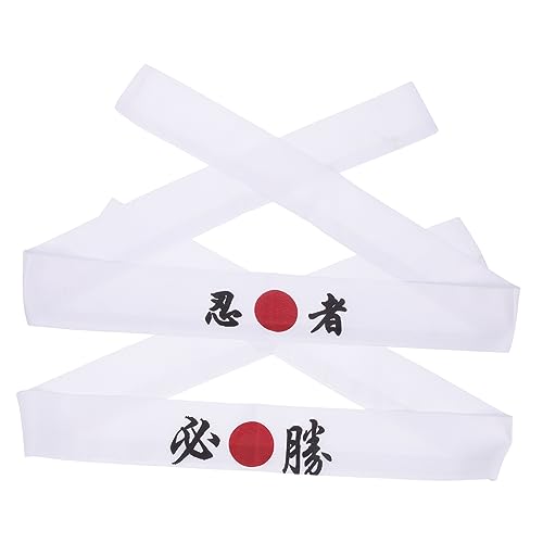 Holibanna 2pcs Japanese Chef Headband Reusable Karate Accessory Durable Sweat Absorbing Design for Chefs Athletes and Sports Enthusiasts Style