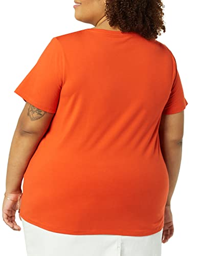 Image of Amazon Essentials Women's Plus Size Short-Sleeve V-Neck T-Shirt
