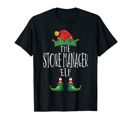 Store Manager Elf Shirt Family Matching Gruppo Natale Maglietta