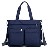 Bolsa Feminina Sacola Grande Com Alça De Ombro Moderna Para Trabalho Passeio Faculdade (AZUL MARINHO)