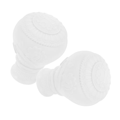 Mobestech 2 Piezas Accesorios para Barras de Cortina Remates Decorativos Tapas de Extremo Accesorio para Ventana Remates para Barras de Cortina Topes